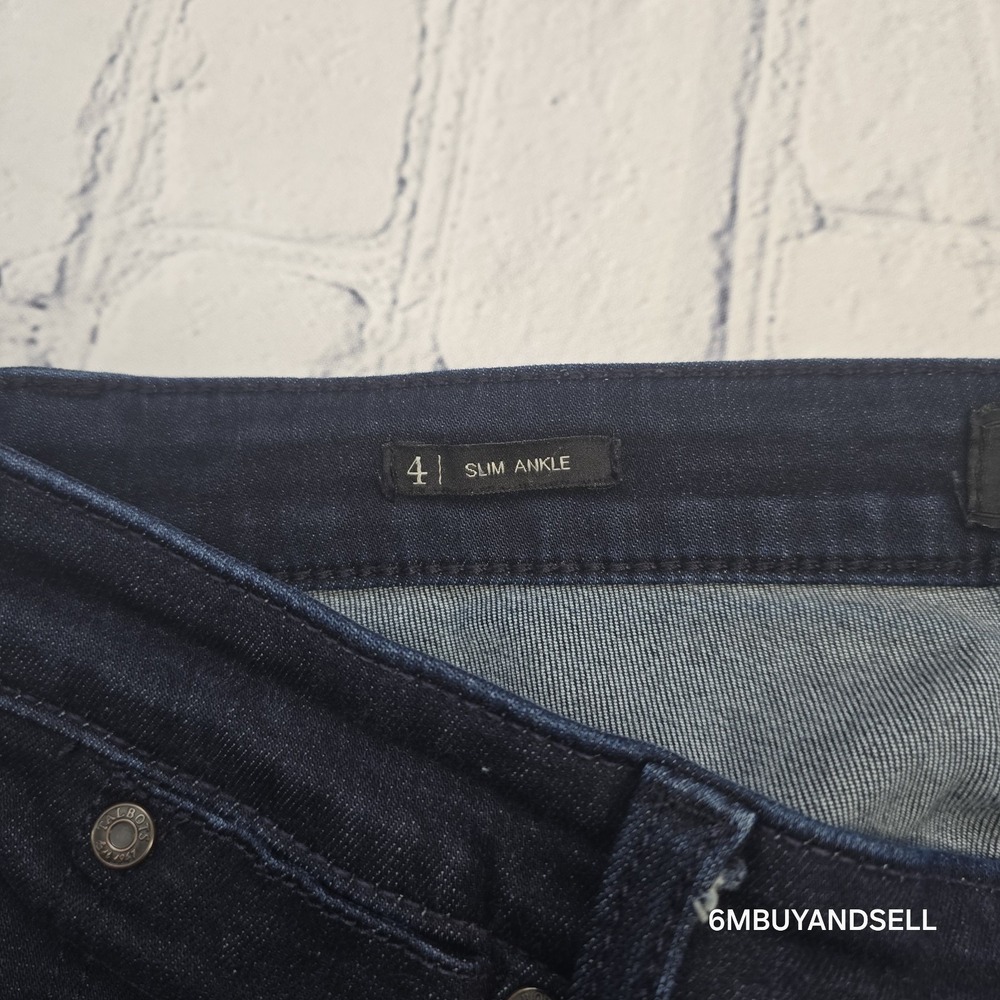 Talbots Flawless Five-Pocket Slim Ankle Jeans Indigo Blue Size‎ 4 Fits 29x27 - Picture 4 of 15